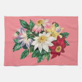 Vintages Blumenstrauß Pink Küchentuch (Horizontal)