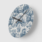 Vintages Blumenstrauß Runde Wanduhr (Winkel)