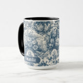 Vintages Blumenstrauß Tasse (Vorderseite Links)