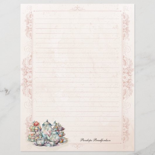 Vintages Blumenstrauß Teegebäck (Vorderseite)