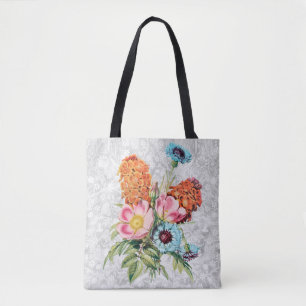 Vintages Blumenstrauß von Blume Tote Tasche