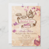 Vintages Blumentee-Party Brautparty Einladungen (Vorderseite)