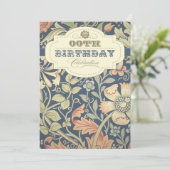 Vintages Blumentypografisches Design Einladung (Stehend Vorderseite)