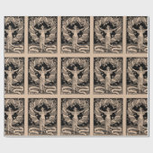 Vintages Blumenwackelpapier Geschenkpapier (Flach)