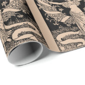 Vintages Blumenwackelpapier Geschenkpapier (Rolleneckpunkt)