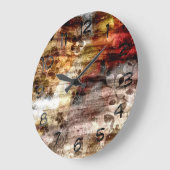 Vintages Blumenwald Große Wanduhr (Winkel)