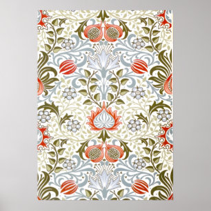 Vintages Blumenwallpaper von William Morris (1879) Poster