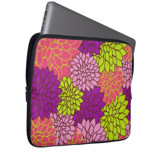 Vintages BlumenWallpapper Laptopschutzhülle (Vorne Rechts)