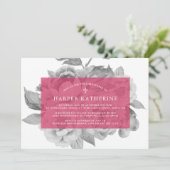 Vintages Blumenweihen oder Taufen Einladung (Stehend Vorderseite)