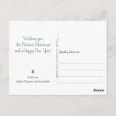 Vintages Blumenweihnachtsmuseum Foto Postkarte (Rückseite)