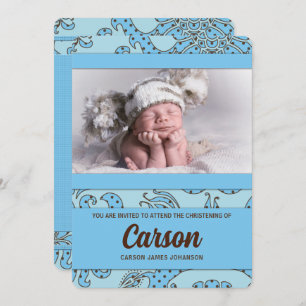 Vintages Blumenwein und Blau Einladung