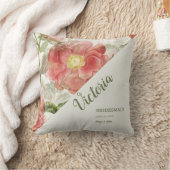 Vintages Blumenwirbelkissen Kissen (Decke)