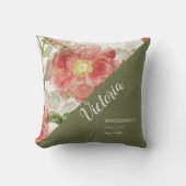 Vintages Blumenwirbelkissen Kissen (Vorderseite)