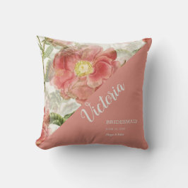 Vintages Blumenwirbelkissen Kissen