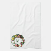 Vintages Blumenwreath-Monogramm Küchentuch (Vertikal)
