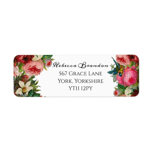 Vintages Blumenzettel (Vorne)