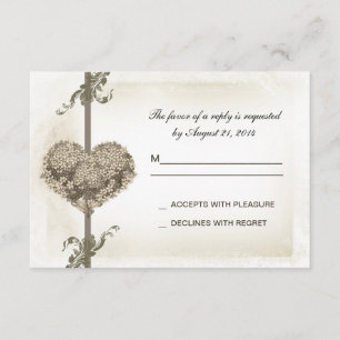 Vintages Blumenzwiebeldesign RSVP Karte