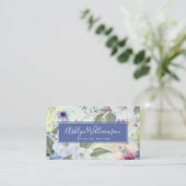 Vintages Blütengold Visitenkarte (Stehend Vorderseite)