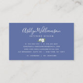 Vintages Blütengold Visitenkarte (Rückseite)