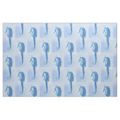 Vintages bluye Seepferdgewebe Stoff (Fat Quarter (45,7 x 55,9 cm))