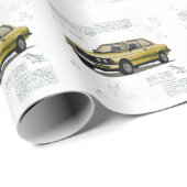 Vintages BMW-Fahrzeug Geschenkpapier (Rolleneckpunkt)