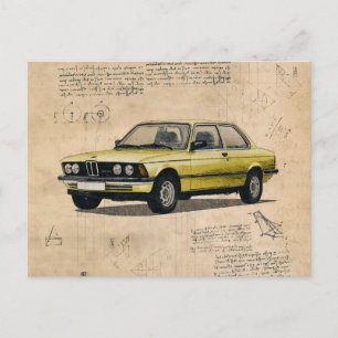 Vintages BMW-Fahrzeug Postkarte