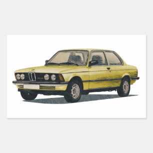 Vintages BMW-Fahrzeug Rechteckiger Aufkleber