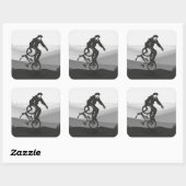 Vintages Bmx-Bike - Bmx-Aufkleber Quadratischer Aufkleber (Blatt)