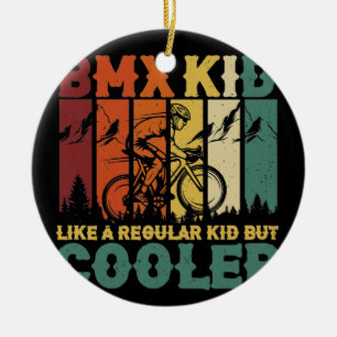 Vintages BMX Kid wie ein normales Kind, aber Coole Keramik Ornament