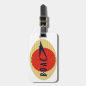 Vintages BOAC Fluglinien-Logo Gepäckanhänger (Vorderseite vertikal)