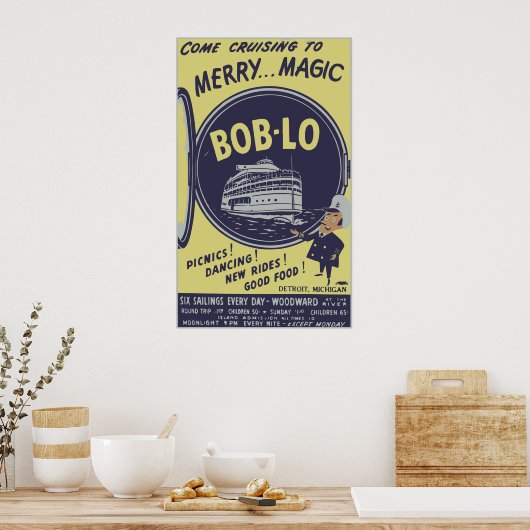 Vintages Boblo Island Poster (Küche)