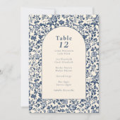 Vintages Bogen mit Blumentisch Einladung (Vorderseite)