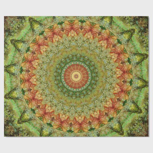 Vintages Bohemisches Muster Geschenkpapier (Flach)