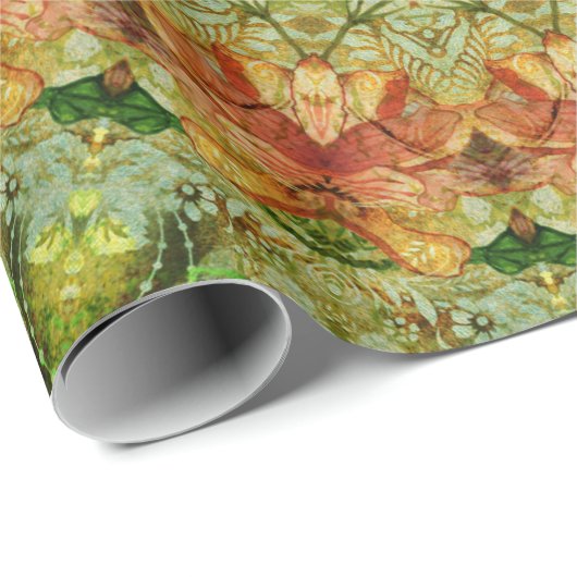 Vintages Bohemisches Muster Geschenkpapier (Rolleneckpunkt)