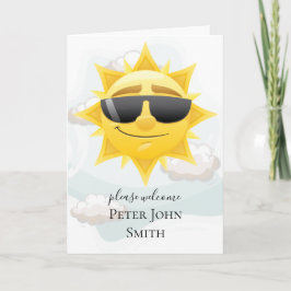 Vintages Böhmisches Gelbsonnenbaby Karte