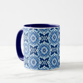 Vintages Boho Bläsermuster Tasse (Vorderseite Links)