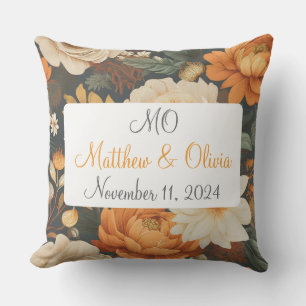 Vintages Boho-Blumenmuster-Hochzeitsgeschenk Kissen