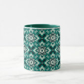 Vintages Boho geometrisches Muster Tasse (Zentrum)