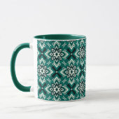 Vintages Boho geometrisches Muster Tasse (Links)