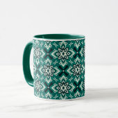 Vintages Boho geometrisches Muster Tasse (Vorderseite Links)