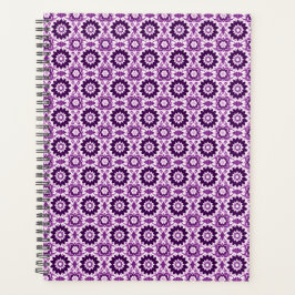 Vintages Boho Lila Geometric Floral Pattern Planer