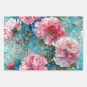 Vintages Boho Mosaik Blumenpapier-Set Geschenkpapier Set (Vorderseite 2)