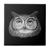 Vintages Boho Owl Design Fliese (Vorderseite)