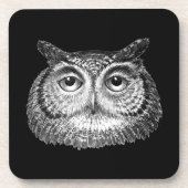 Vintages Boho Owl Design Getränkeuntersetzer (Vorderseite)
