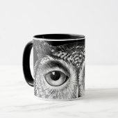 Vintages Boho Owl Design Tasse (Vorderseite Links)