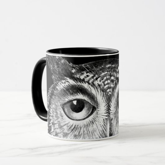 Vintages Boho Owl Design Tasse (Vorderseite Links)