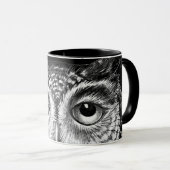 Vintages Boho Owl Design Tasse (VorderseiteRechts)