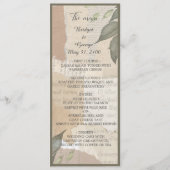 Vintages boho schicke Grünprogramm & Menü Programm (Vorderseite)