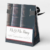 Vintages Bookcase Bevorzugungsfeld Geschenkschachtel (Rückseite)