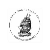 Vintages Boot aus der Bibliothek, Buch Gummistempel (Prägung)